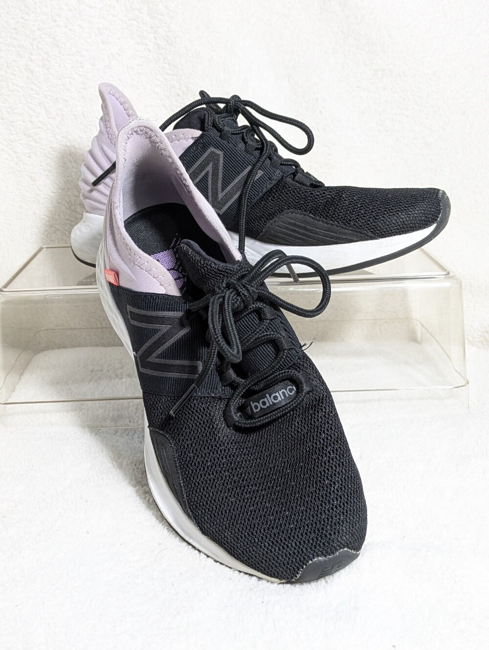 New Balance Women's ROAV Fresh Foam Sportstyle Running Shoes Black Lilac Sz 7.5